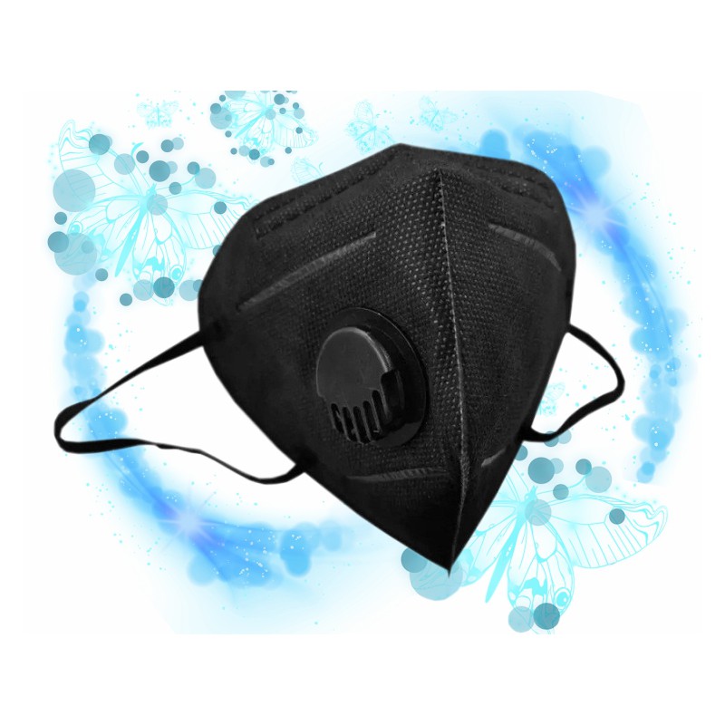 Maska Ochronna FFP2 z zaworkiem czarna